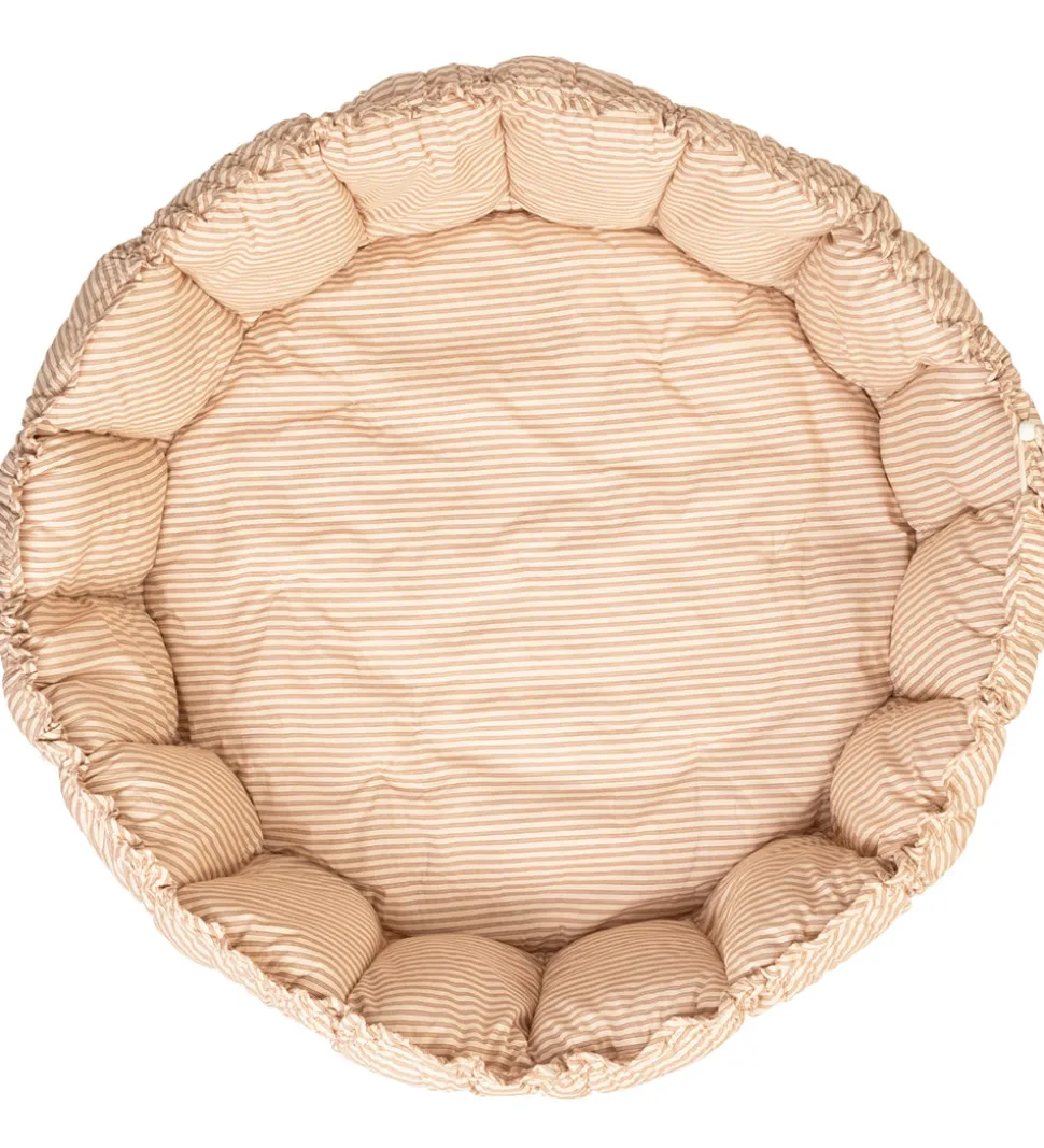 Play&Go Legetæppe - 3-i-1 - Ø130 cm - Bloom Stripes Brown