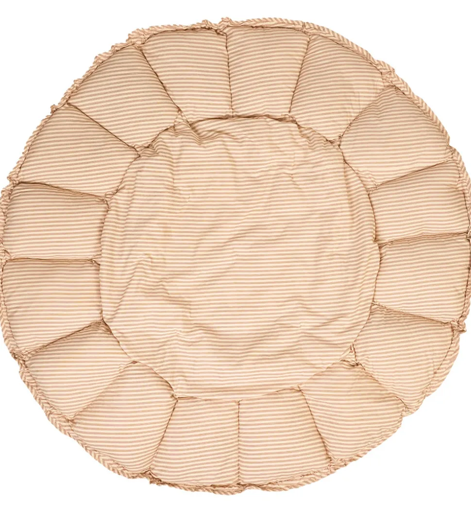 Play&Go Legetæppe - 3-i-1 - Ø130 cm - Bloom Stripes Brown