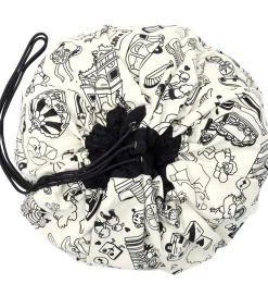 Play&Go x OMY Legetøjstæppe m. Stoftuscher - Ø140 cm - Paris