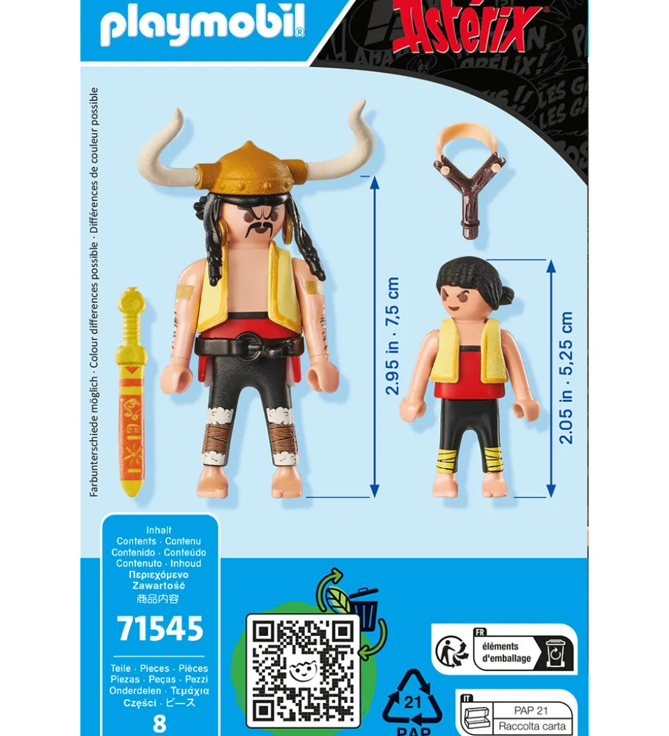Playmobil Asterix - Huevos Y Bacon og Pepe - 71545 - 8 Dele