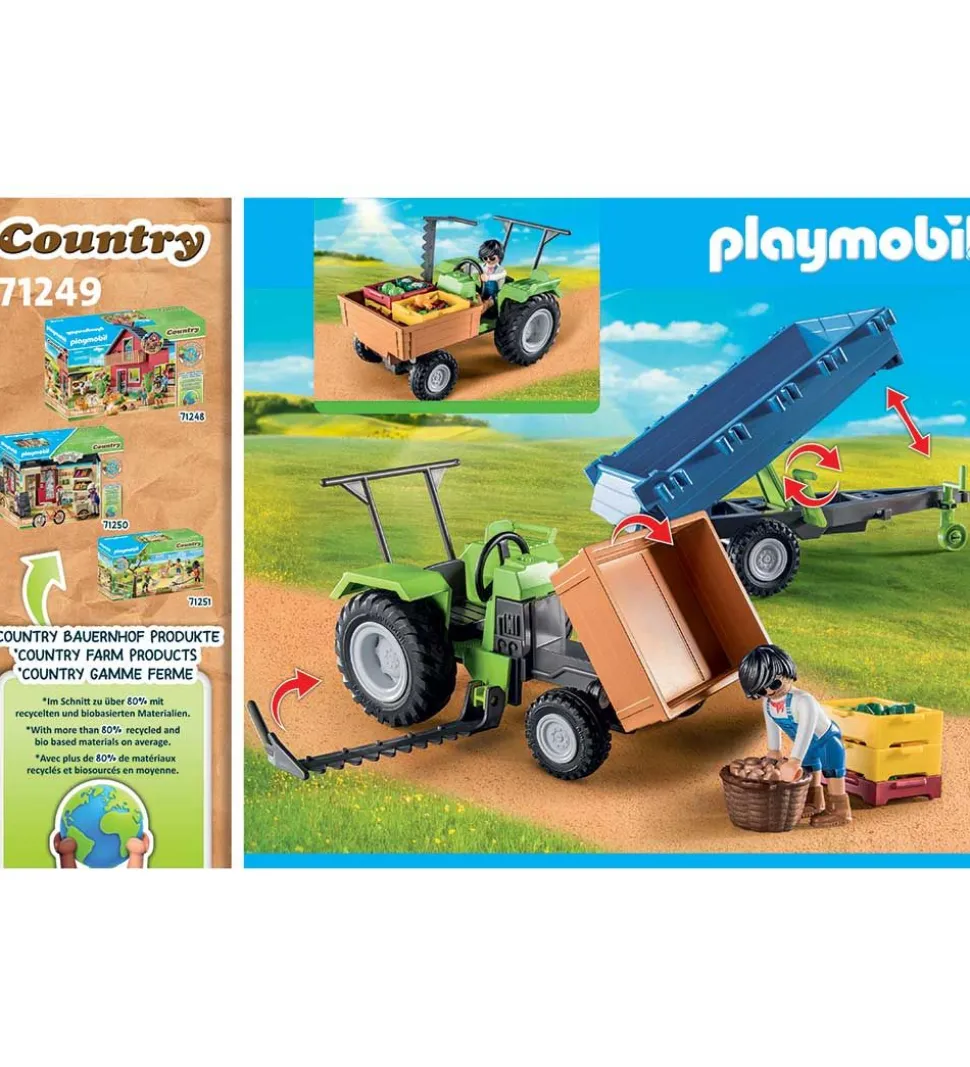 Playmobil Country - Traktor m. Trailer - 71249 - 42 Dele