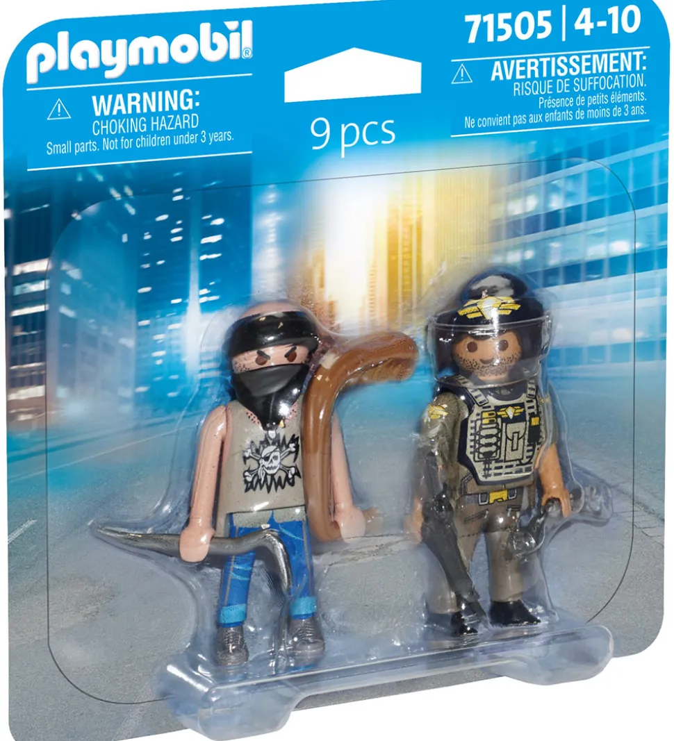 Playmobil Duopack - SWAT & Røver - 71505 - 9 Dele