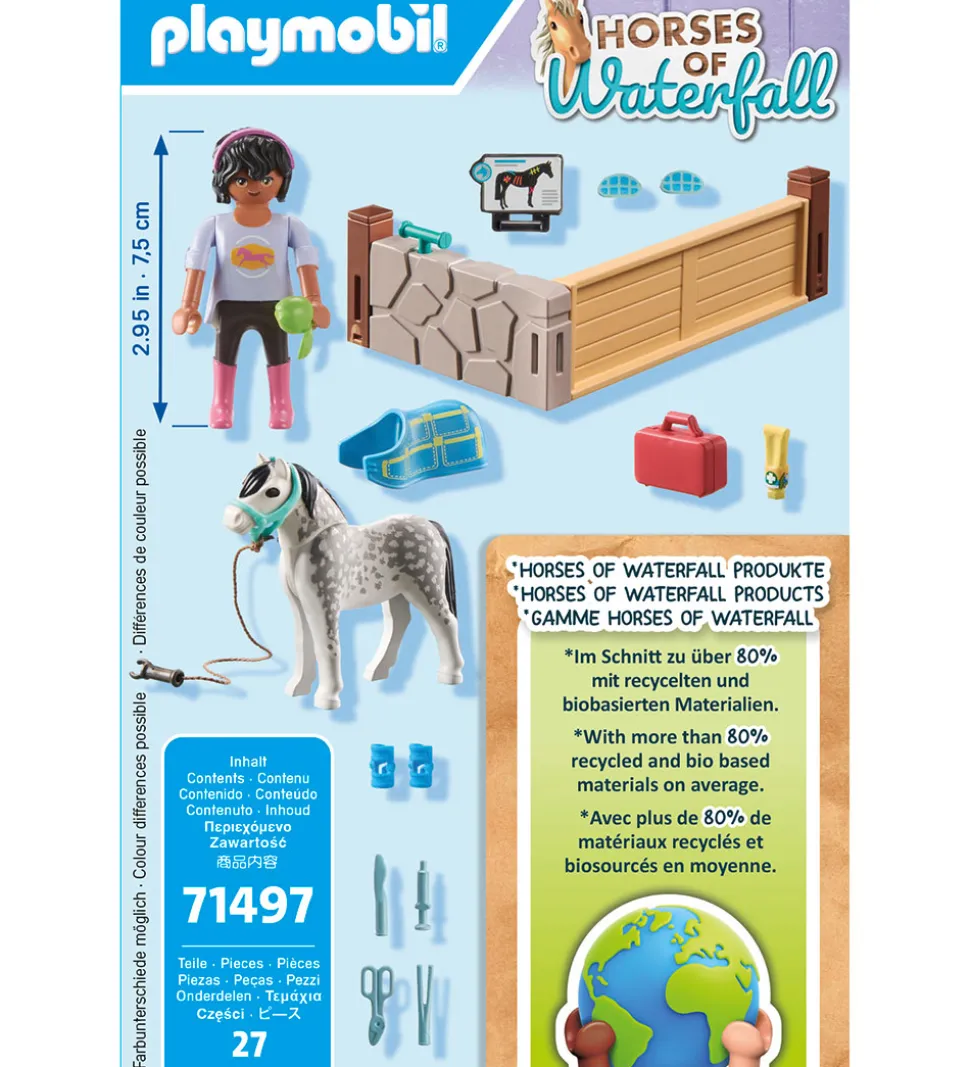 Playmobil Horses Of Waterfall - Hesteterapeut - 71497 - 27 dele