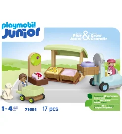 Playmobil Junior - Økologisk Markedsbod og... - 71691 - 17 Dele