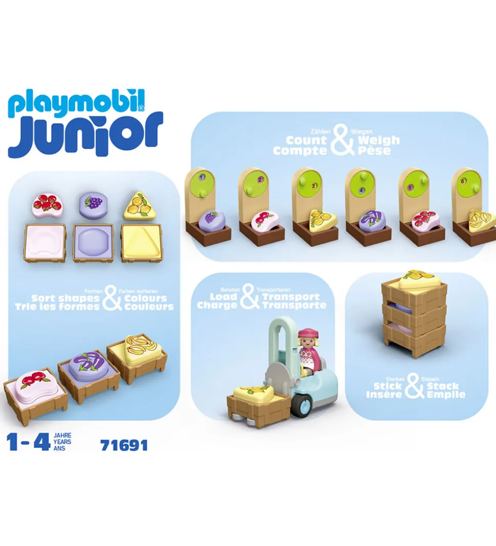 Playmobil Junior - Økologisk Markedsbod og... - 71691 - 17 Dele