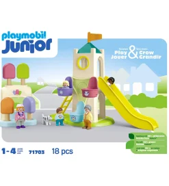 Playmobil Junior - Oplevelsestårn Med Isbod - 71703 - 18 Dele