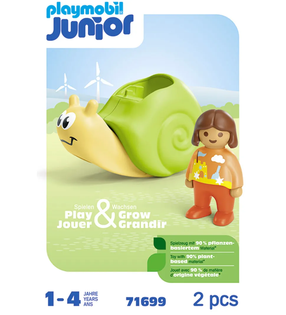 Playmobil Junior - Sneglevippe Med Raslefunk... - 71699 - 2 Dele