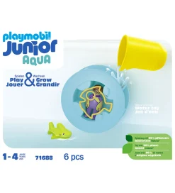 Playmobil Junior Aqua - Vandhjulet Med Babyhaj - 71688 - 6 Dele