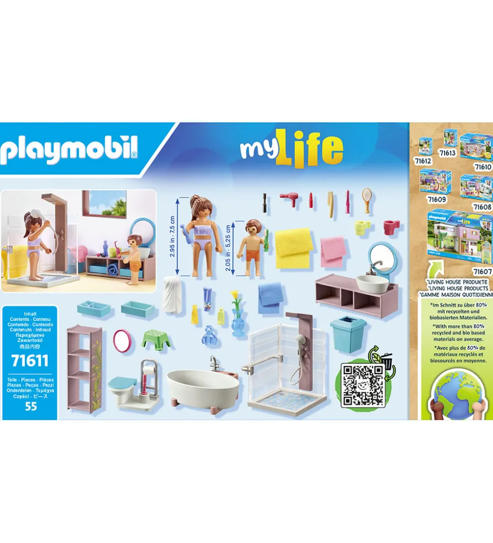 Playmobil My Life - Badeværelse - 71611 - 55 Dele