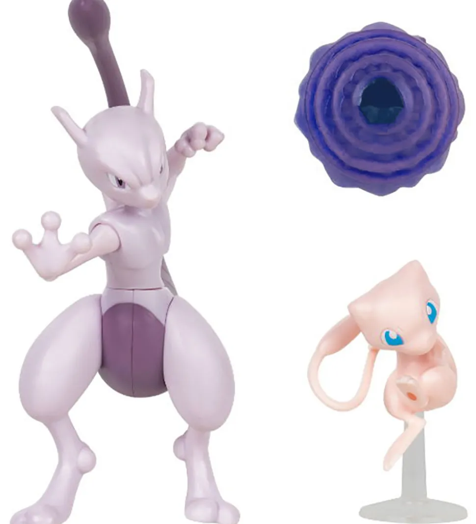 Pokémon Figur - Battle Figure 2-pak - Mewtwo And Mew