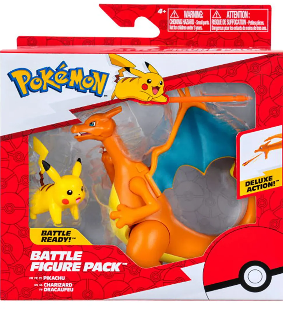 Pokémon Figur - Battle Figure 2-pak - Charizard And Pikachu
