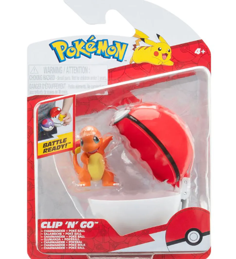 Pokémon Figur - Clip 'N' Go - Charmander m. Poke Ball