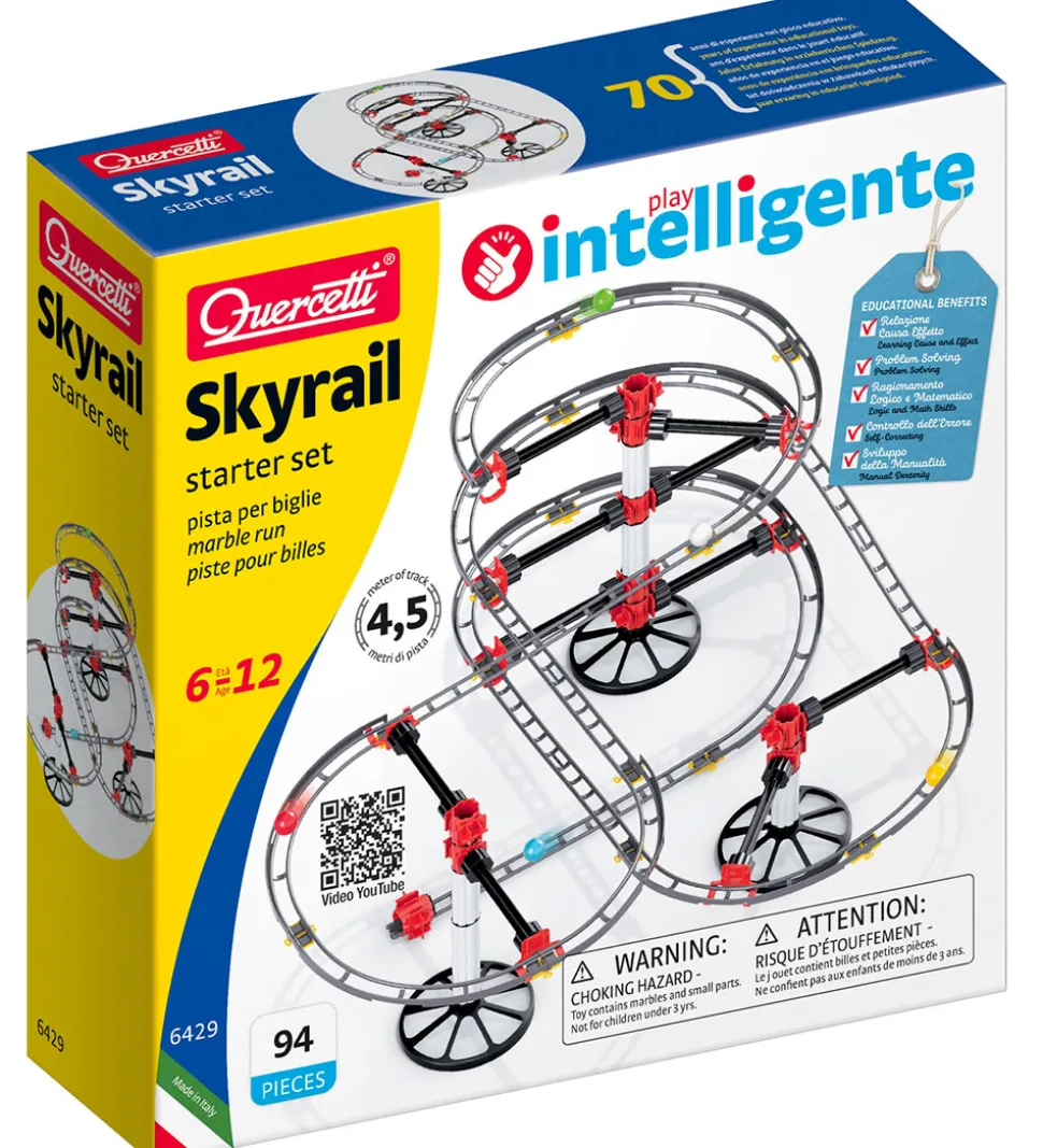 Quercetti Kuglebane - Skyrail Starter Set Rollercoster - 94 Dele
