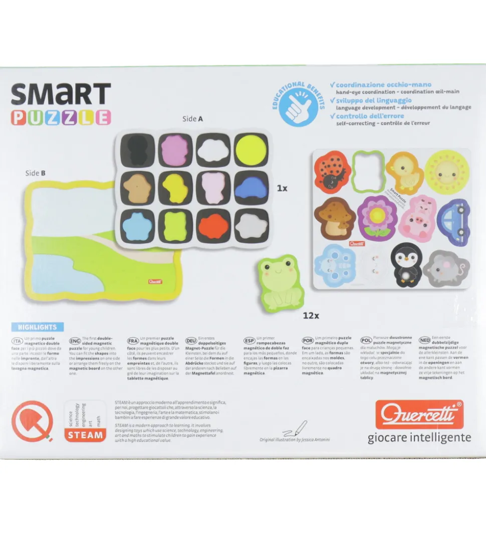Quercetti Puslespil - Magnetisk Puslespil m. Farver