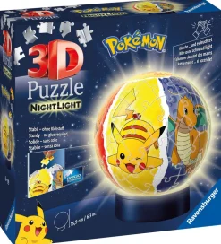 Ravensburger 3D Puslespil/Lampe - 74 Brikker - Ø12,9 cm - Pokémo