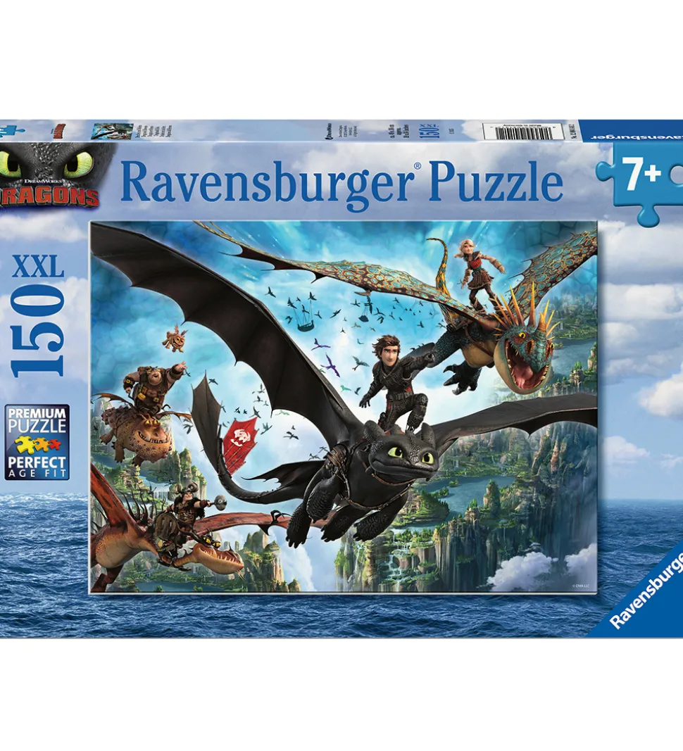 Ravensburger Puslespil - 150 Brikker - Dragons