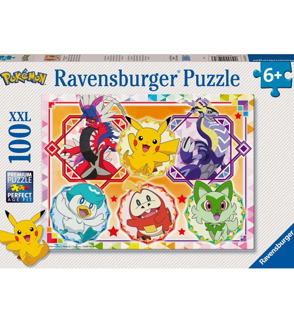 Ravensburger Puslespil - 100 Brikker - Pokémon