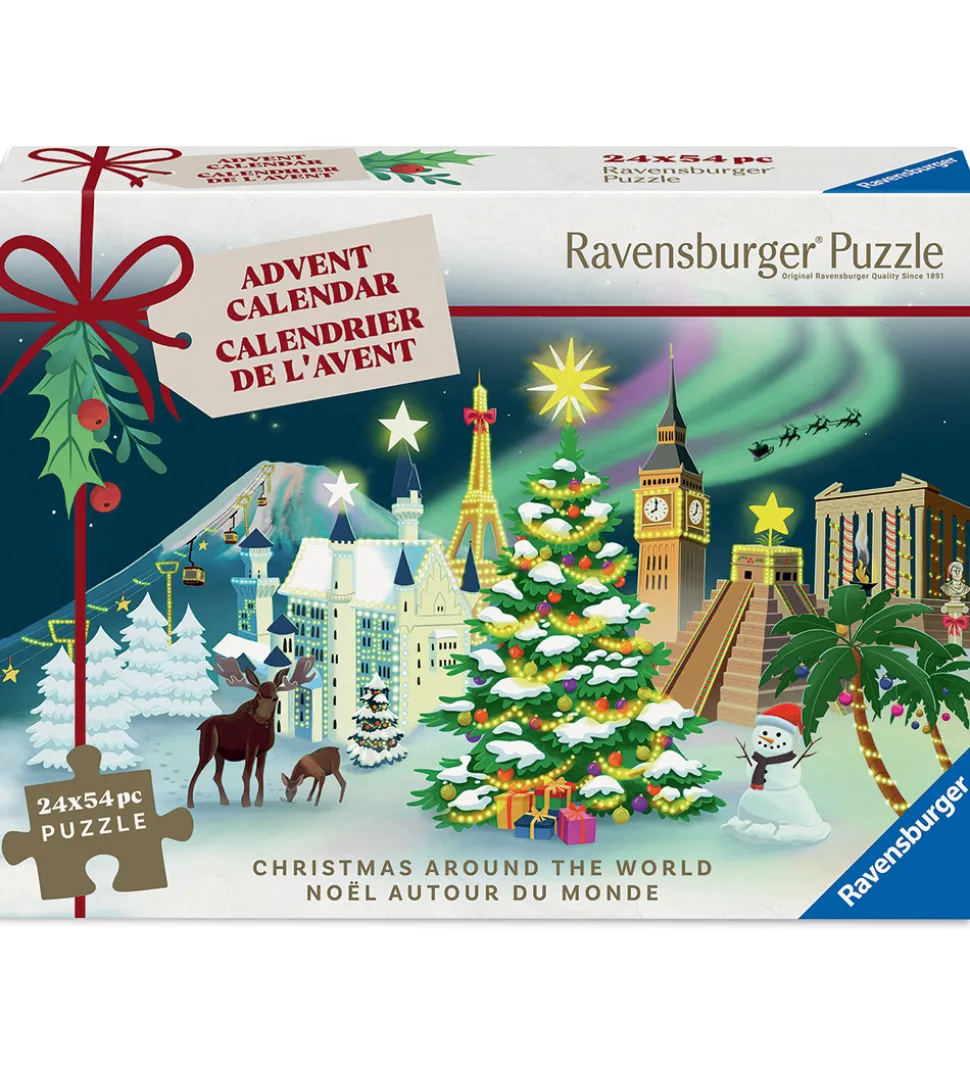 Ravensburger Puslespil - 24x54 Brikker - Julekalender - Christma