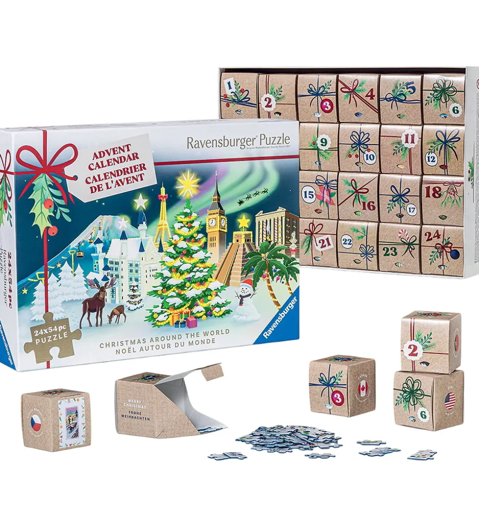 Ravensburger Puslespil - 24x54 Brikker - Julekalender - Christma