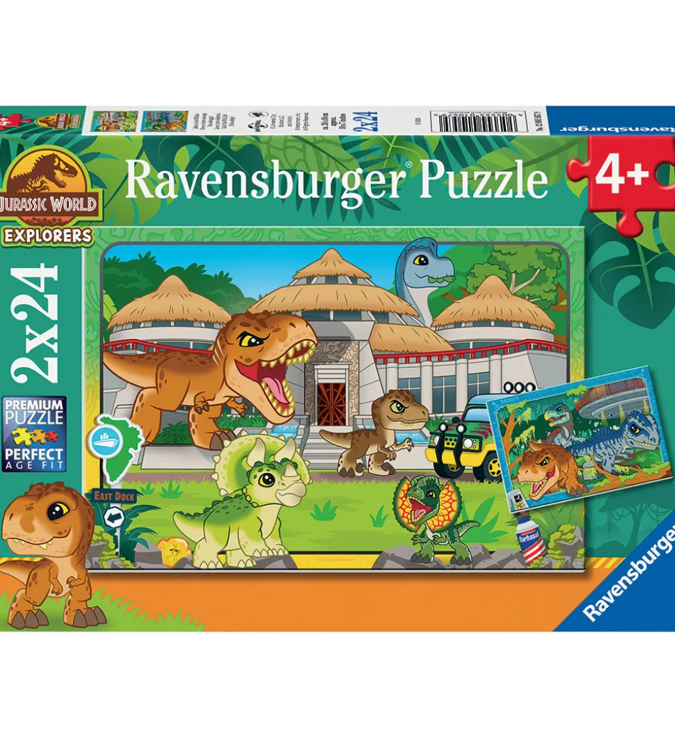 Ravensburger Puslespil - 2x24 Brikker - Jurassic World Explorers