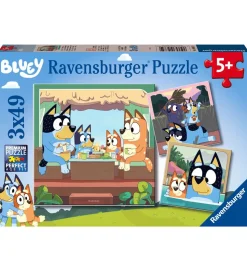 Ravensburger Puslespil - 3x49 Brikker - Bluey