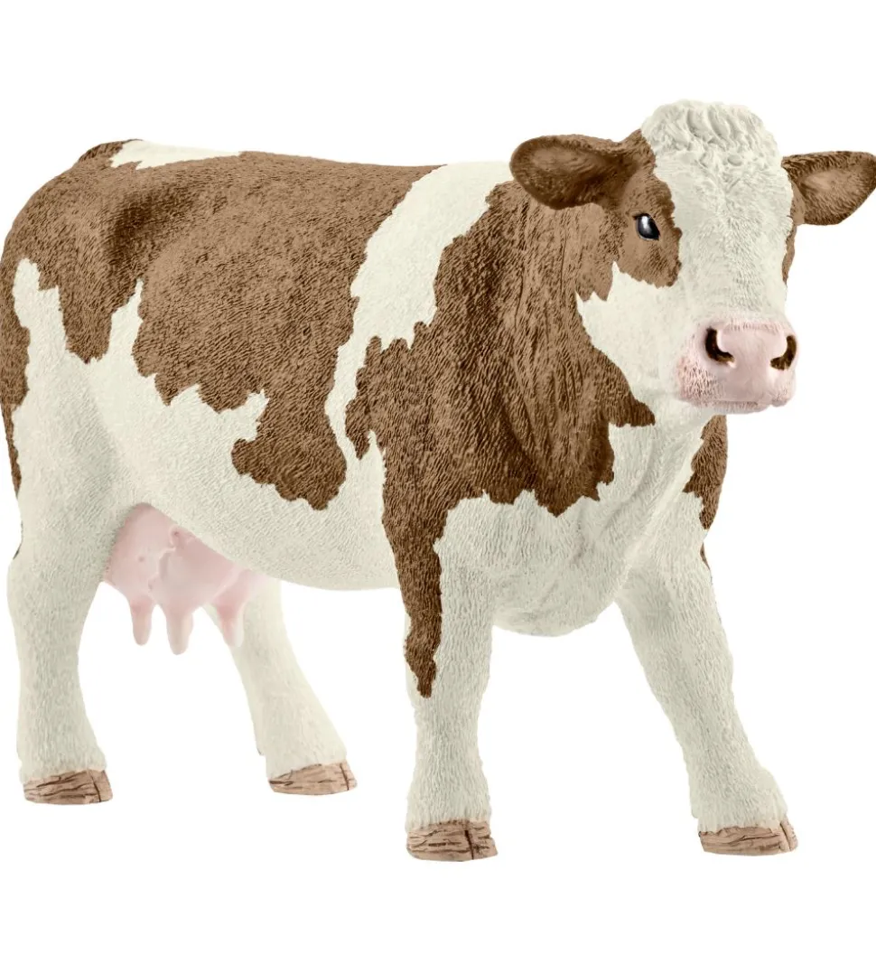 Schleich Dyr - Rødbroget Ko - H: 8 cm 13801