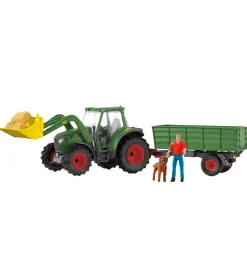 Schleich Farm World - Traktor Med Påhængsvogn - 42608