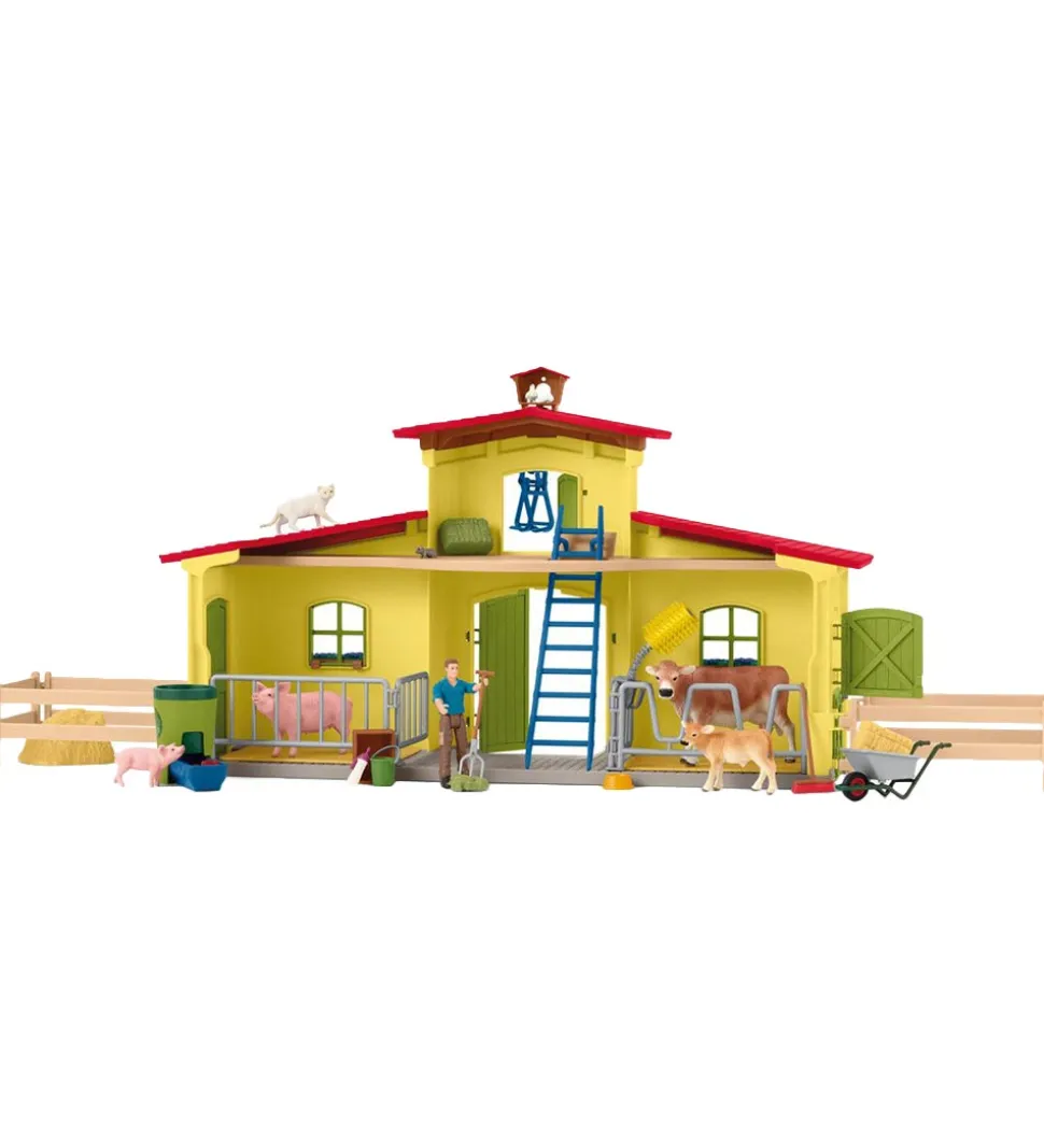 Schleich Farm World - 50x16x30 cm - Stor Bondegård 42605 - Gul