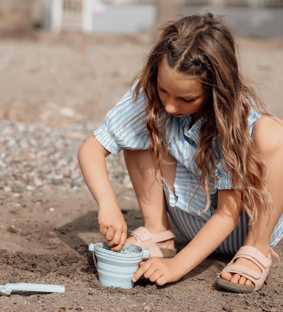 Scrunch Foldbar Spand m. Skovl - 11x9 cm - Midnight Blue