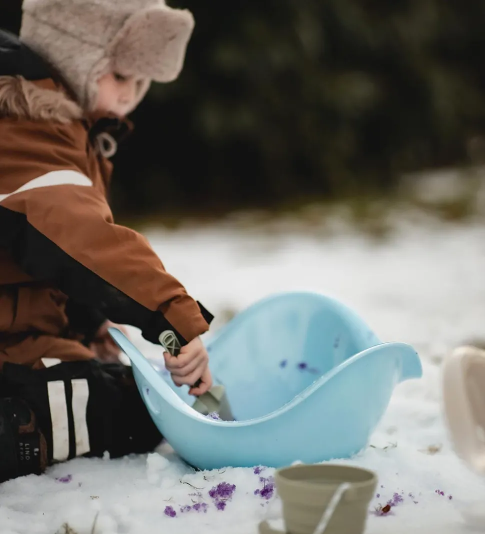 Scrunch Foldbar Spand m. Skovl - 11x9 cm - Midnight Blue