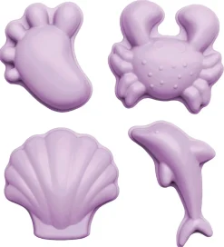 Scrunch Sandforme - 4 stk - Silikone - 6,5-10,5 cm - Lys Lilla