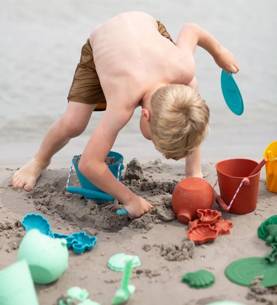 Scrunch Sandforme - 4 stk. - Silikone - 6,5-10,5 cm - Petrol