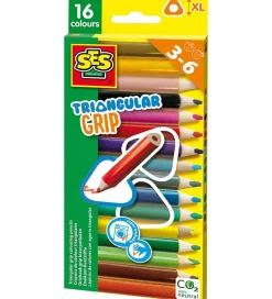 SES Creative - Farveblyanter - Trekantede - 16 Stk.
