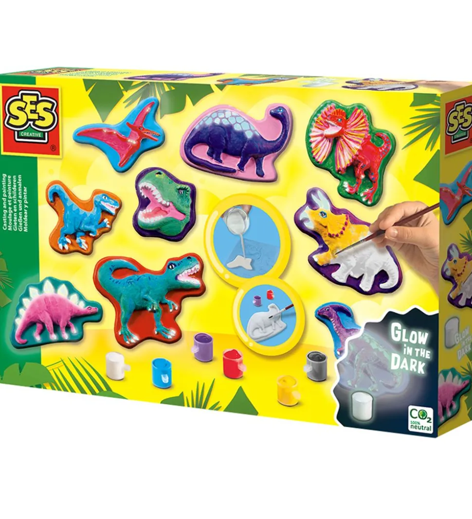 SES Creative - Støb & Mal - Dinosaurer