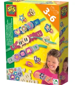 SES Creative Kreasæt - Glimmer-armbånd og Ringe