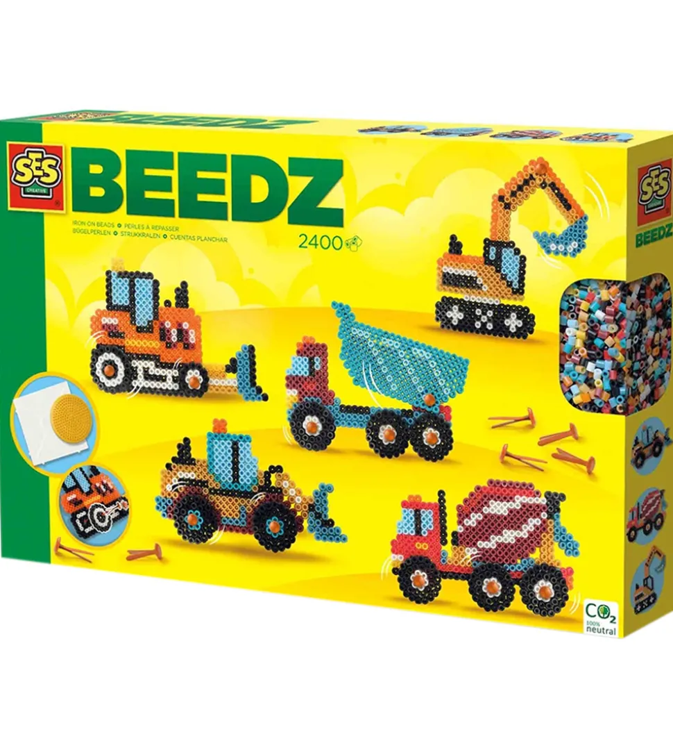 SES Creative Perler - Strygeperler - 2400 stk - Strygeperler Byg