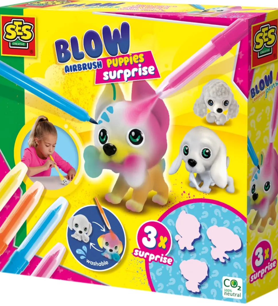 SES Creative Pustetusser - Dekorer 3 Hundehvalpe
