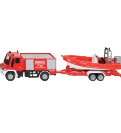Siku Brandbil m. Båd - 1:87 - Unimog Fire Engine With Boat