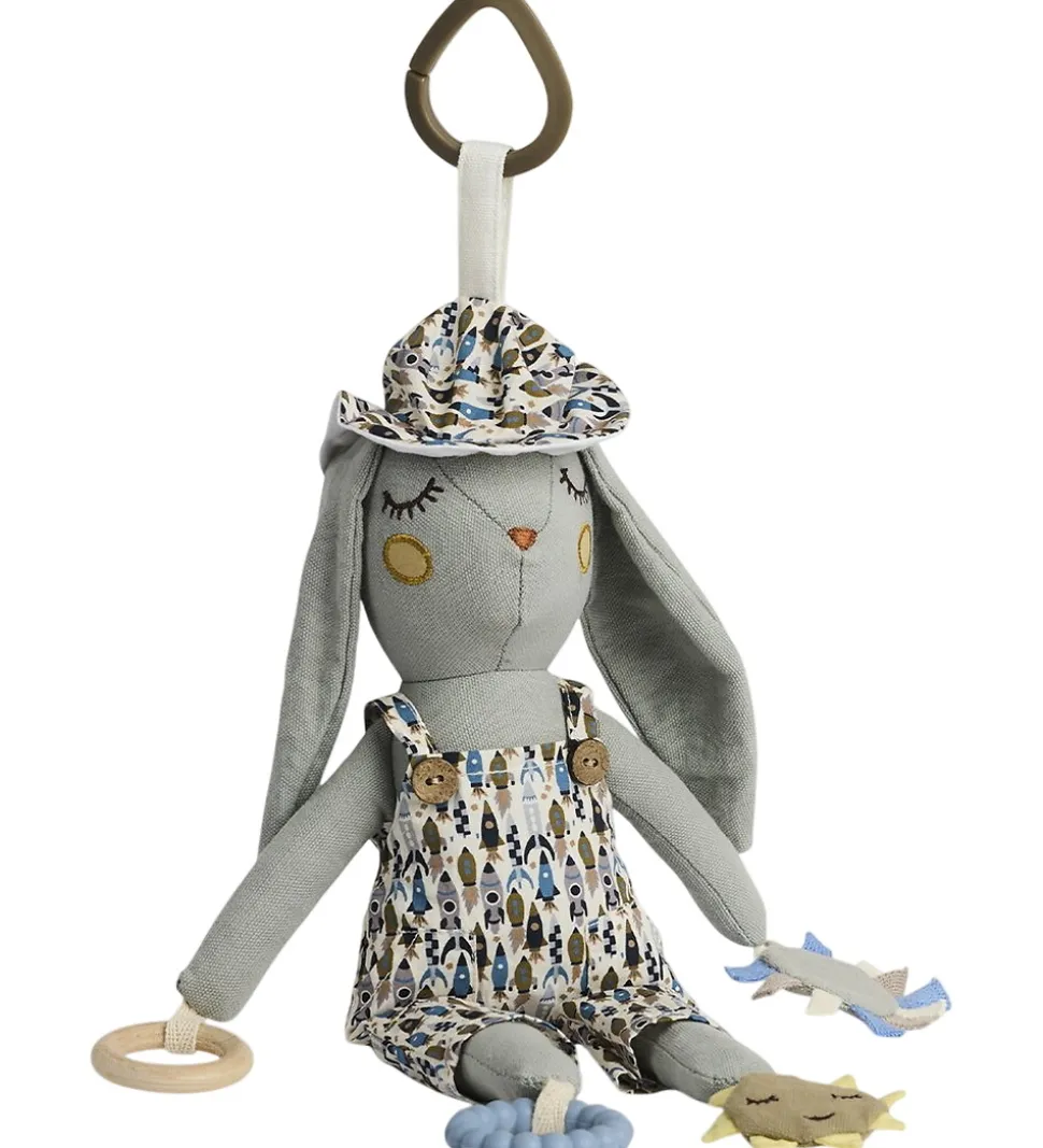 Smallstuff Aktivitetsbamse - Kanin - 30 cm - Blue Rocket