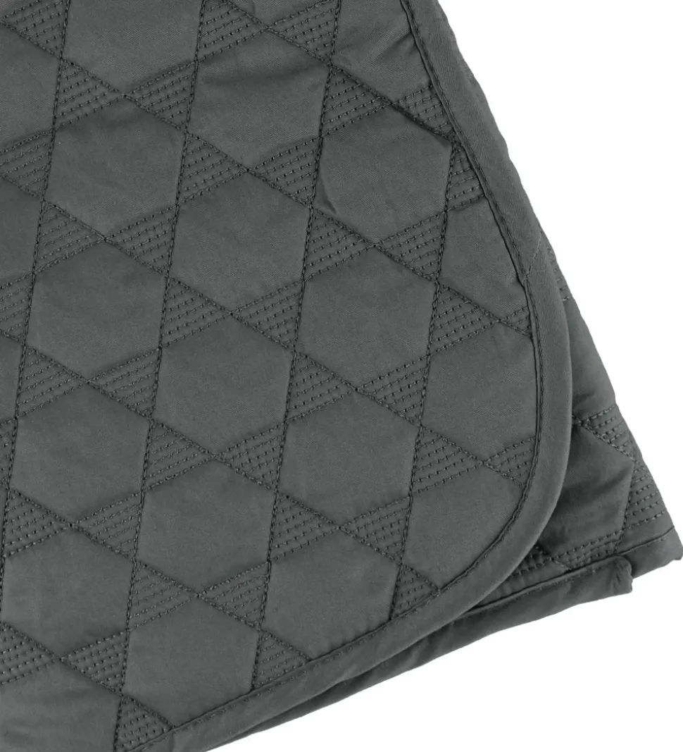 Smallstuff Legetæppe - 100x100 - Quiltet Koksgrå m. Stjerner