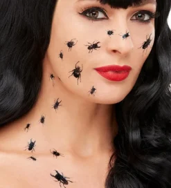 Smiffys Tatoveringer - Creepy Bug Transfers - 18 stk - Sort