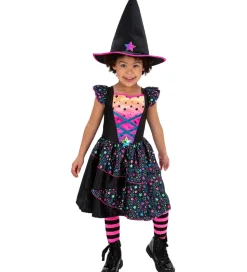 Smiffys Udklædning - Neon Star Witch - Rosa/Sort