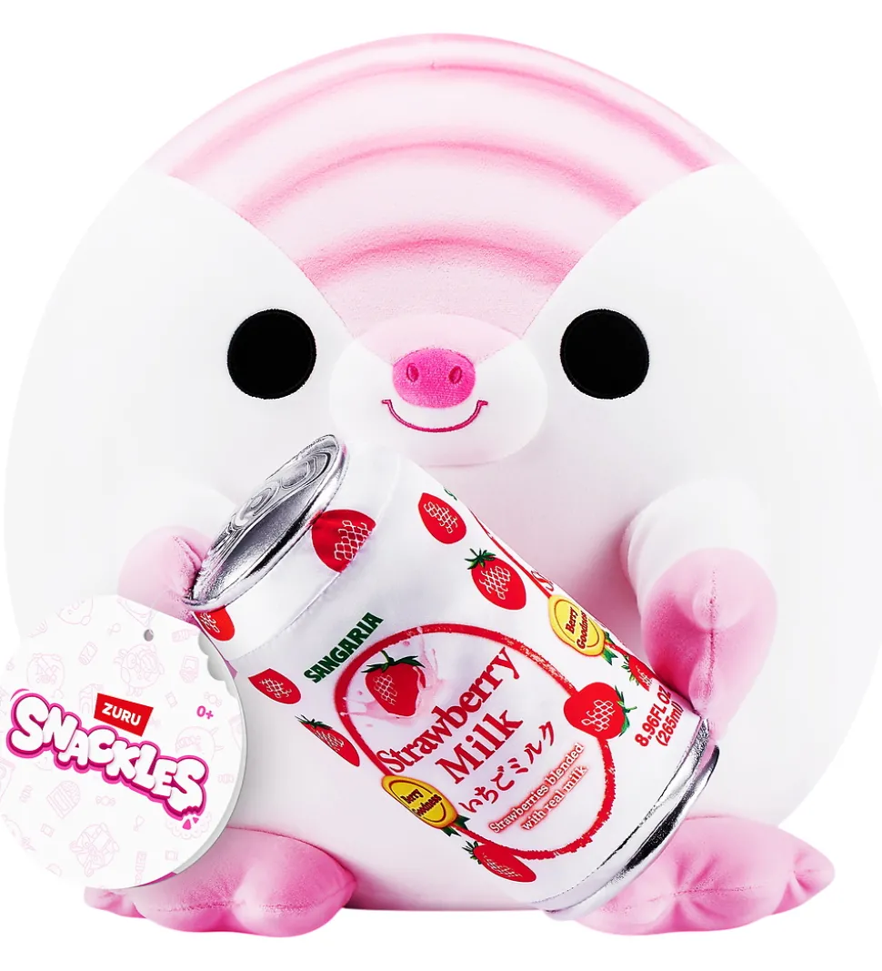 Snackles Bamse - 20 cm - Bæltedyret Lucy m. Strawberry Milk
