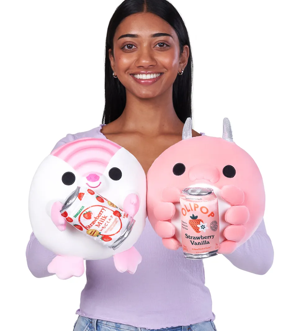 Snackles Bamse - 20 cm - Bæltedyret Lucy m. Strawberry Milk