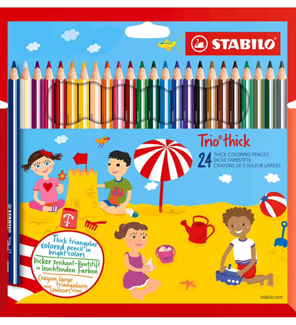 Stabilo Farveblyanter - Trio Thick - 24 stk. - Multifarvet