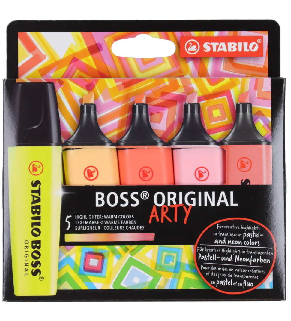 Stabilo Overstregningstuscher - Boss - 5 Stk - Warm Colors - Mul