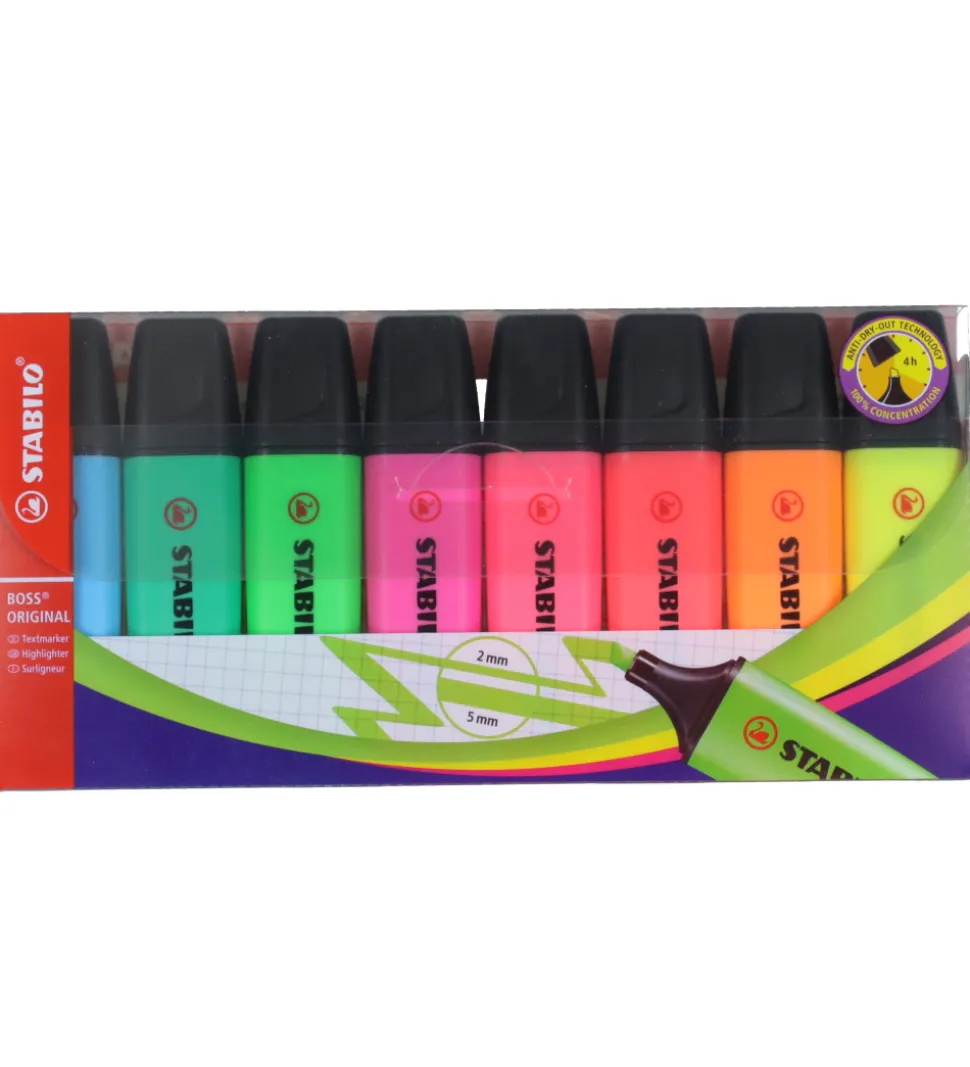 Stabilo Overstregningstuscher - Boss - 8 Stk. - Multifarvet