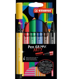 Stabilo Tuscher - Pen 68 Max Arty - 6 stk. - Multifarvet