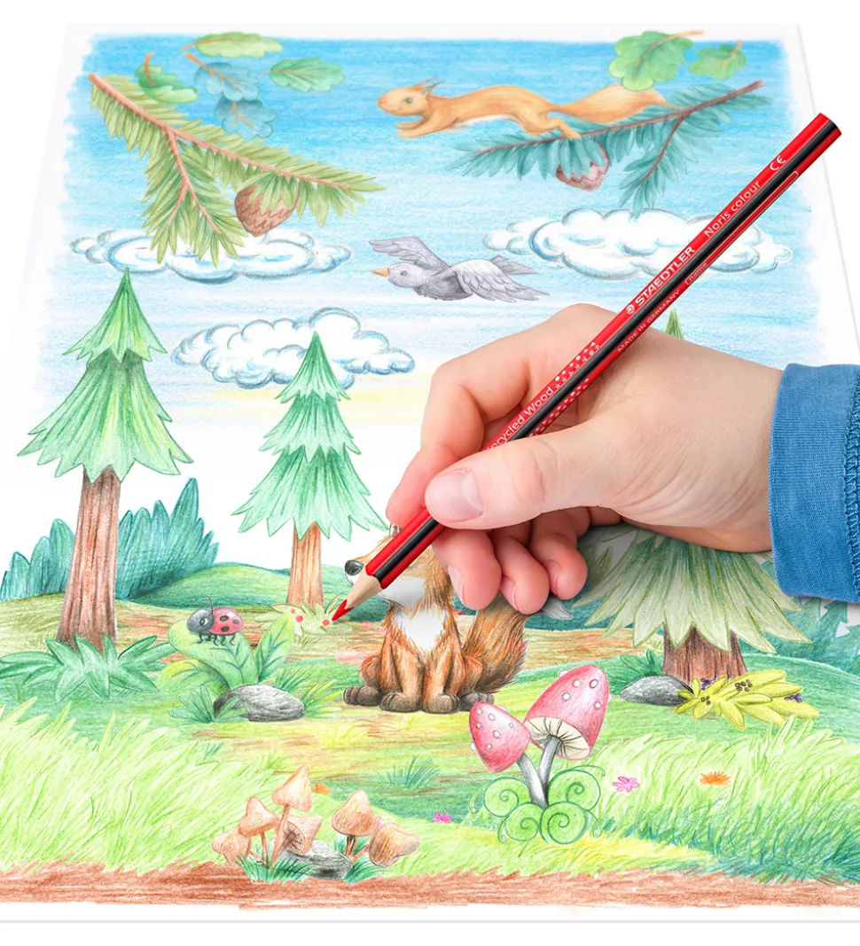 Staedtler Farveblyanter - Noris Upcycled Wood - 24 stk