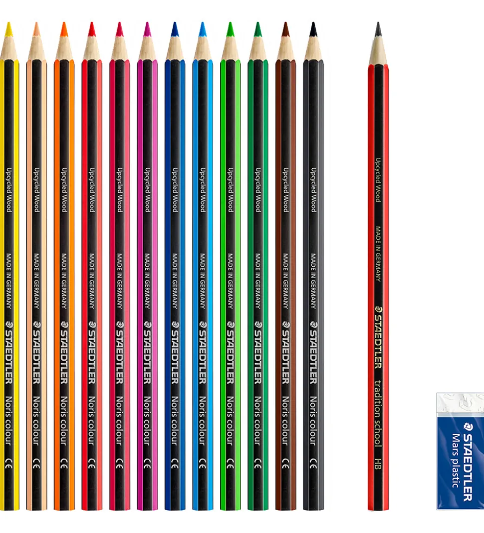 Staedtler Farveblyanter - Noris Upcycled Wood - Bonus Pack - 12+